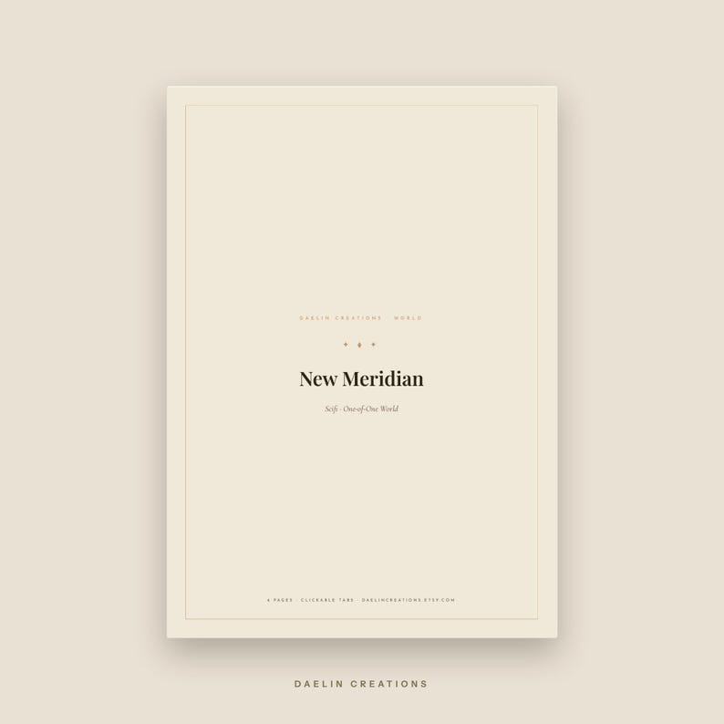Scifi World Bible — New Meridian | Enskild bok · PDF-nedladdning bild 4
