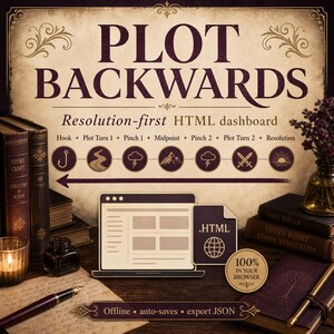 Planificador de estructura narrativa de siete puntos: herramienta de trazado inverso (descarga digital) imagen 8