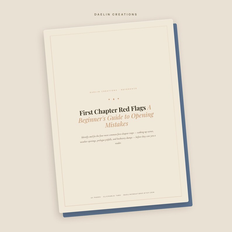 Signaux d'alarme du premier chapitre — Guide de référence pour l'écriture de fiction | Aide-mémoire sur les erreurs d'ouverture à éviter pour les écrivains image 4