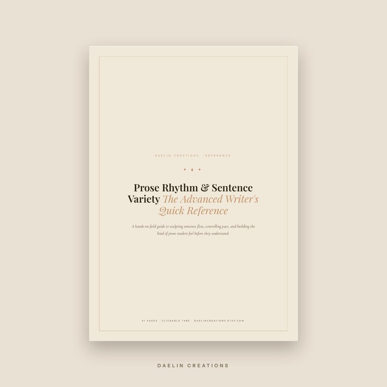 Prose Rhythm and Sentence Variety | Quick Writing Reference | Printable PDF | Goodnotes compatible image 2
