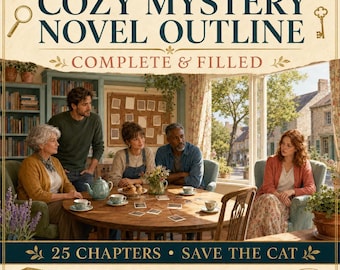 Schema completo del romanzo giallo "Cozy Mystery" / Trama "Salva il gatto" / Storia pronta in 25 capitoli / Famiglia acquisita / PDF stampabile