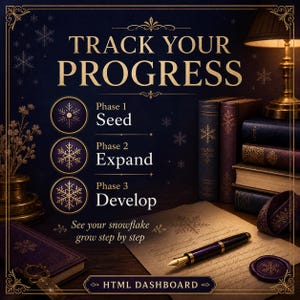Snowflake-Methode: Roman-Outline-Planer, interaktives HTML-Dashboard, Story-Planungstool Bild 4