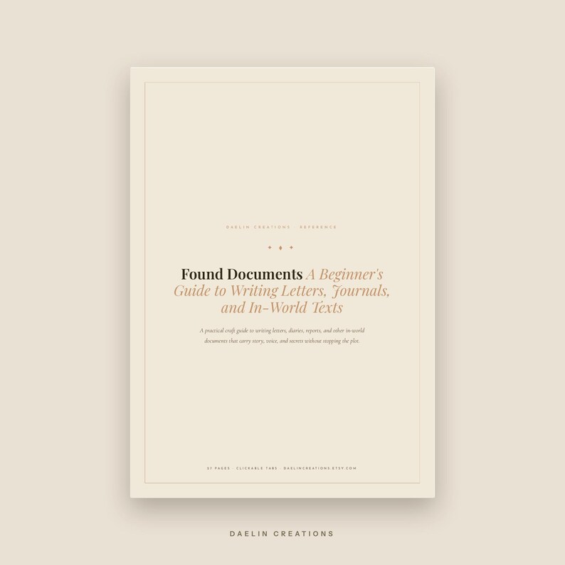 Found Documents Writing Guide | Letters Journals & In-World Texts | Printable Worldbuilding Workbook for Fiction Writers image 2
