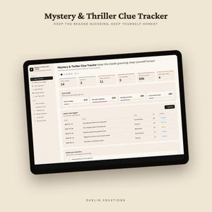Mystery and Thriller Clue Tracker | Red Herring and Fair-Play Audit Dashboard, Suspicion Curve, Plant & Payoff Planner for Writers image 5