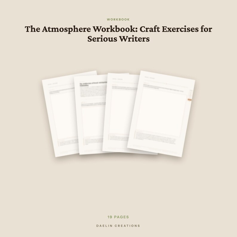 Het Atmosphere Werkboek — Schrijfopdrachten voor schrijvers van duistere romantische verhalen en fictie | Printbaar PDF-schrijfwerkboek afbeelding 4