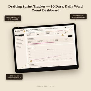 Suivi de la rédaction en 30 jours, tableau de bord du nombre de mots quotidiens | Calendrier des séries | Date de fin prévue image 6
