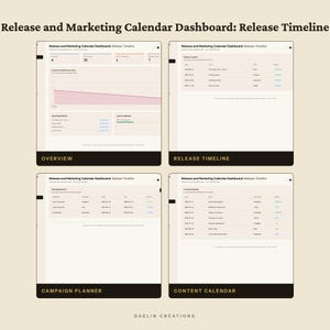 Release and Marketing Calendar Dashboard | Release Timeline, Launch Planner | Budget Tracker | Interactive HTML Tool image 4