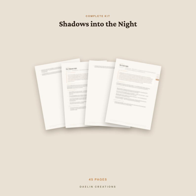 Shadows into the Night | Seven-Point Story Structure Planner for YA Dark Romance | Enemies to Lovers Beat Sheet image 4