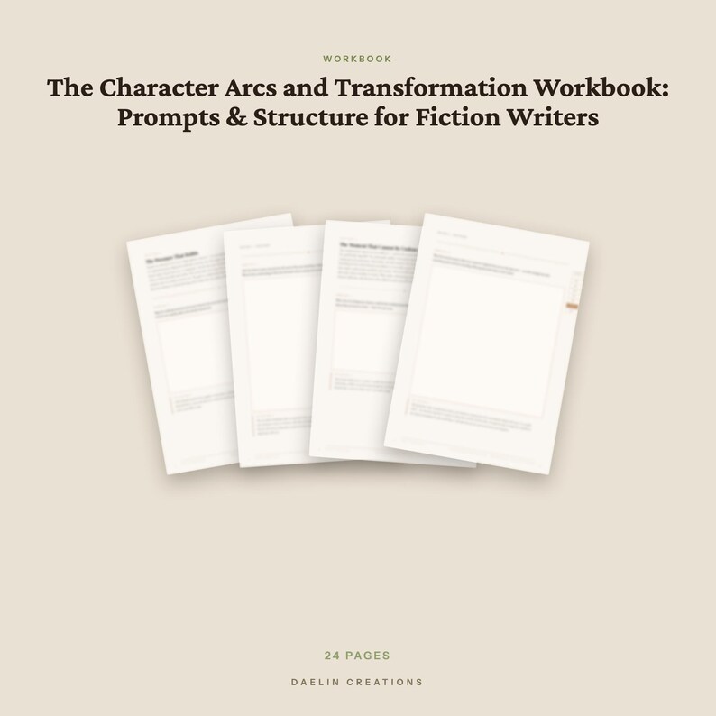 Character Arc Workbook |Transformation Prompts, Scene Drafts & Story Structure | Goodnotes PDF image 2