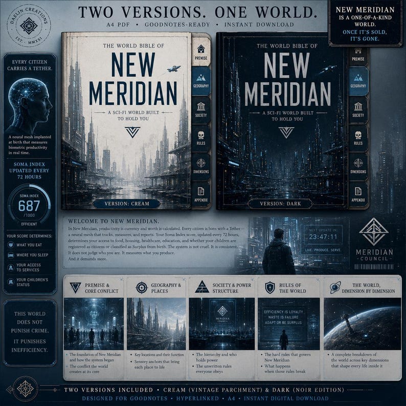 Scifi World Bible — New Meridian | Enskild bok · PDF-nedladdning bild 3