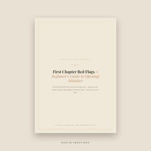 Signaux d'alarme du premier chapitre — Guide de référence pour l'écriture de fiction | Aide-mémoire sur les erreurs d'ouverture à éviter pour les écrivains image 3