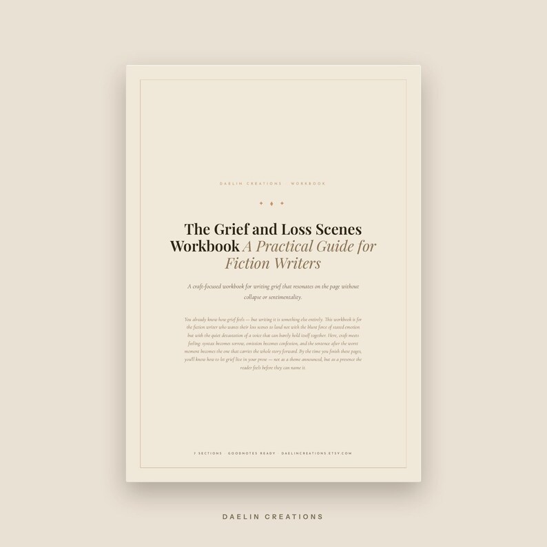 Grief & Loss Scenes Workbook — Fiction Writing Craft Workbook PDF for Writers image 2