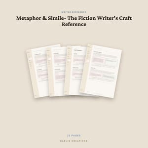 Metaphor Simile Craft Reference | Printable PDF | GoodNotes PDF | Fiction Writer's Guide image 6