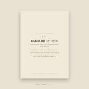 Revision and Self-Editing Workbook for Fiction Writers | Printable Novel Editing Guide | Voice, Line Editing & Read-Aloud Pass image 2