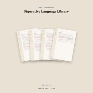 Bibliotheek voor het gebruik van figuurlijke taal | Metafoor, vergelijking, synesthesie | Afdrukbare PDF | GoodNotes PDF afbeelding 5