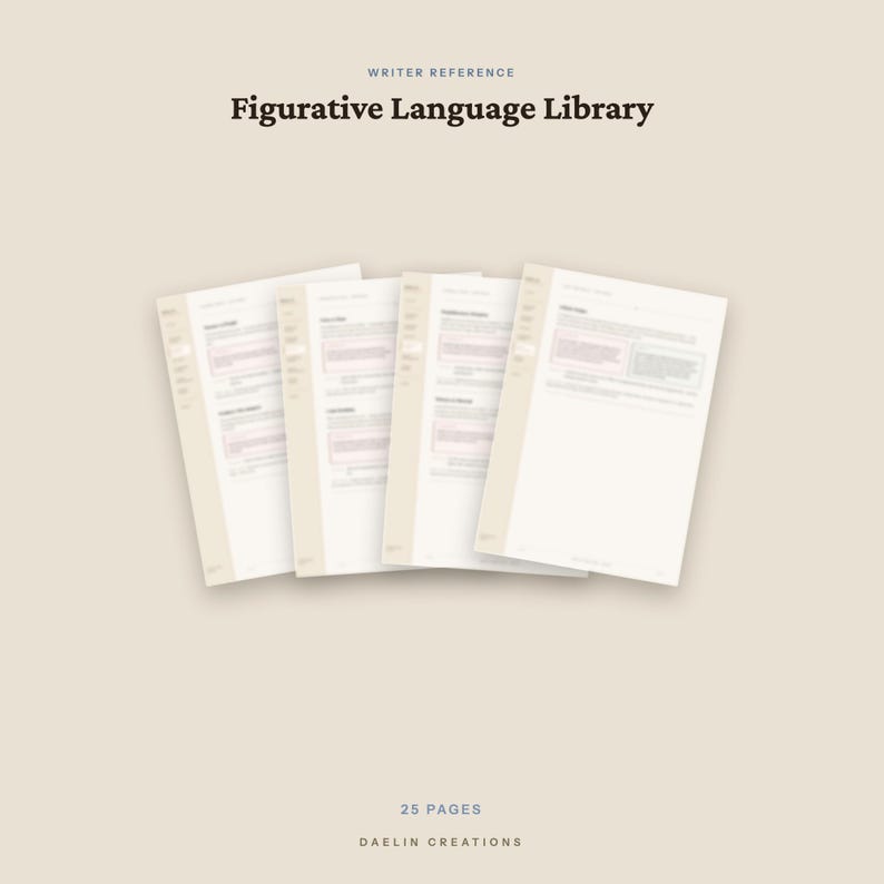 Bibliotheek voor het gebruik van figuurlijke taal | Metafoor, vergelijking, synesthesie | Afdrukbare PDF | GoodNotes PDF afbeelding 5