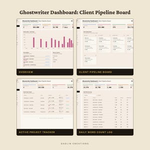 Ghostwriter-Dashboard | Kunden-Pipeline-Board, Honorarrechner, Interviewfragen-Datenbank & Rechnungs-Tracker (HTML-Tool) Bild 4
