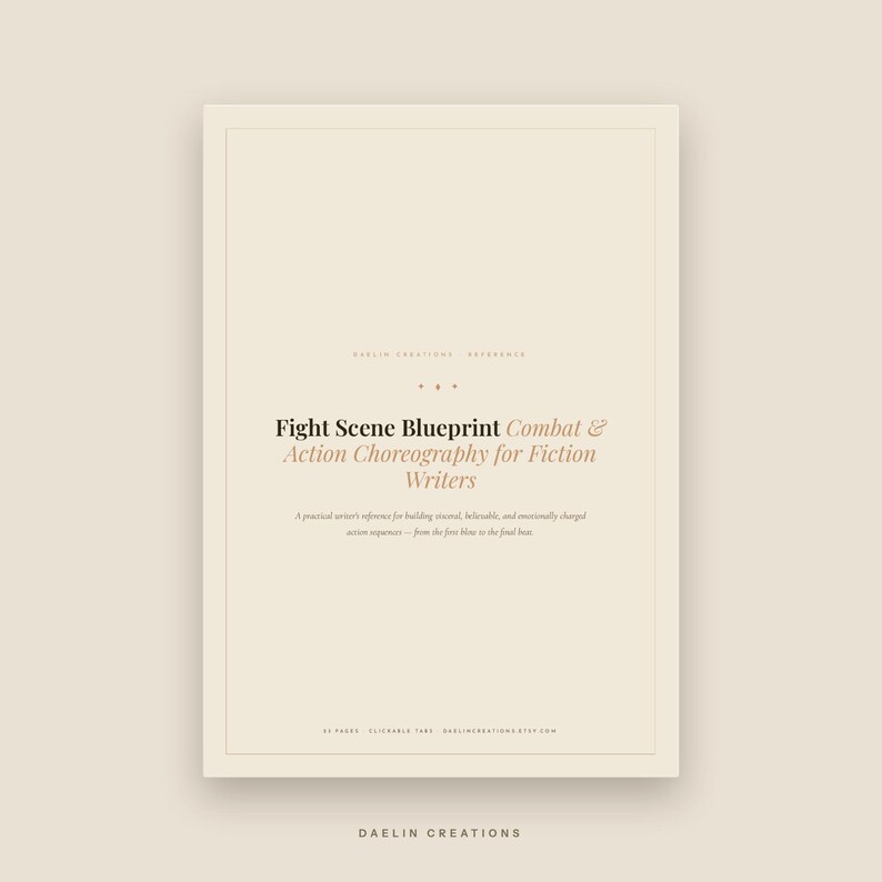 Fight Scene Blueprint | Combat Writing Guide | Instant Download PDF | Printable PDF | Goodnotes PDF image 3