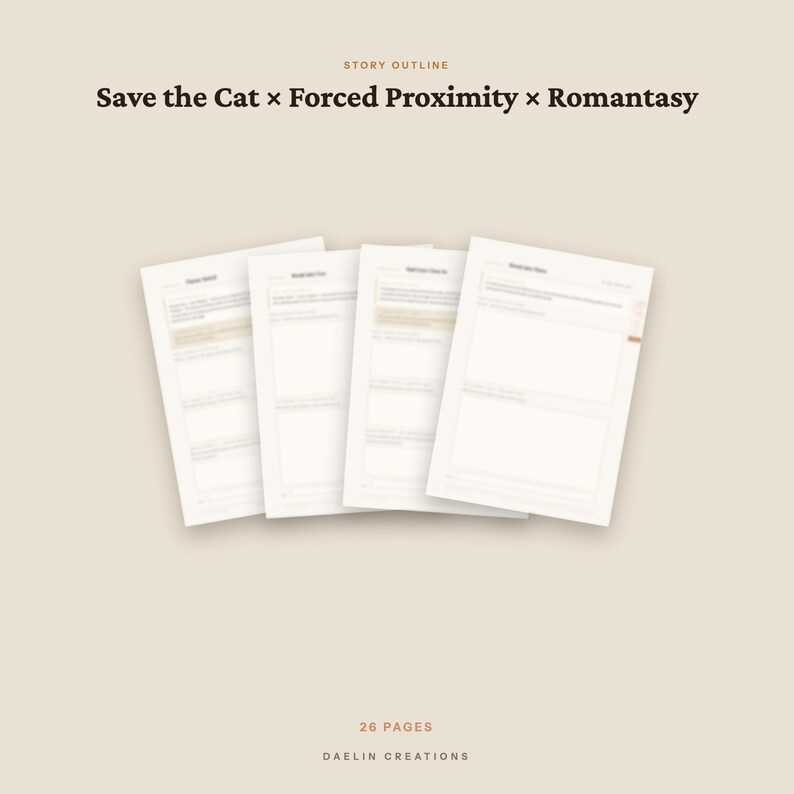 Romantiek met gedwongen nabijheid | Save the Cat Beat Sheet | Romanplanner | GoodNotes PDF afbeelding 4