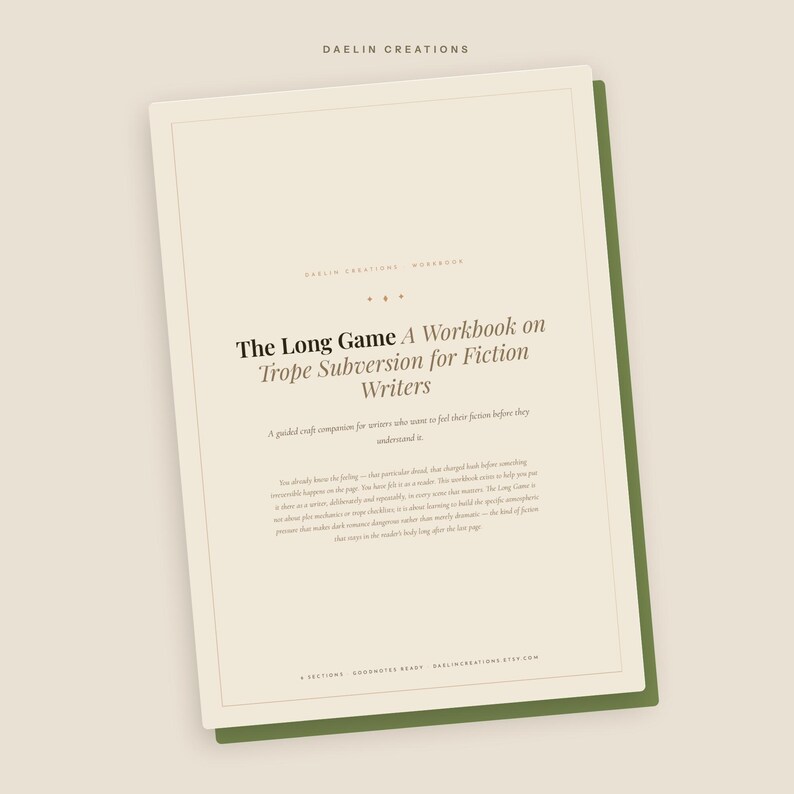 Dark Romance Writing Workbook | Atmosphere & Slow Burn | Craft Workbook | Novel Planner | Goodnotes PDF image 3