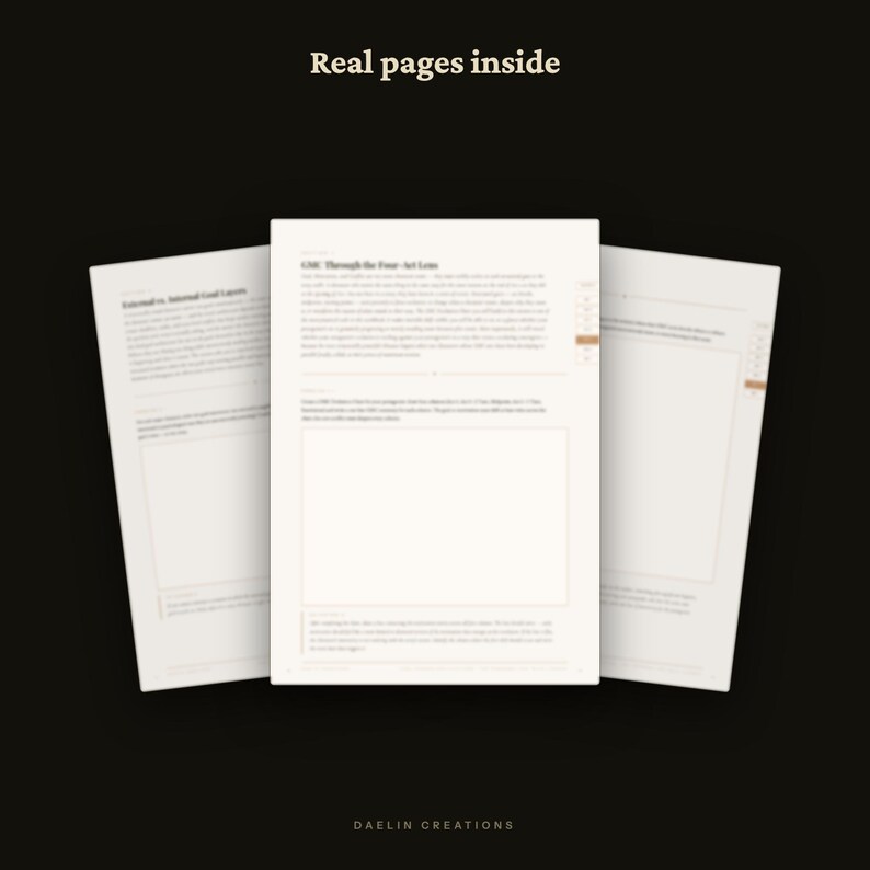 GMC Workbook for Fiction Writers — Goal Motivation Conflict Character Workbook Printable PDF image 5