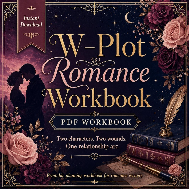 Arbeitsbuch zur Entwicklung von Liebesroman-Plots, Dual Arc W-Plot Planner (PDF-Download) Bild 1
