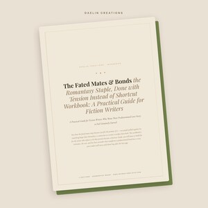Fated Mates and Bonds Romantasy Writing Workbook — Tension, Character Arc & Slow Burn PDF image 3