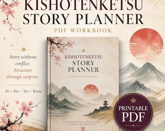 GoodNotes Planner | Kishotenketsu Verhaalplanner | Werkboek voor het schrijven van een roman | Printbaar & Digitaal