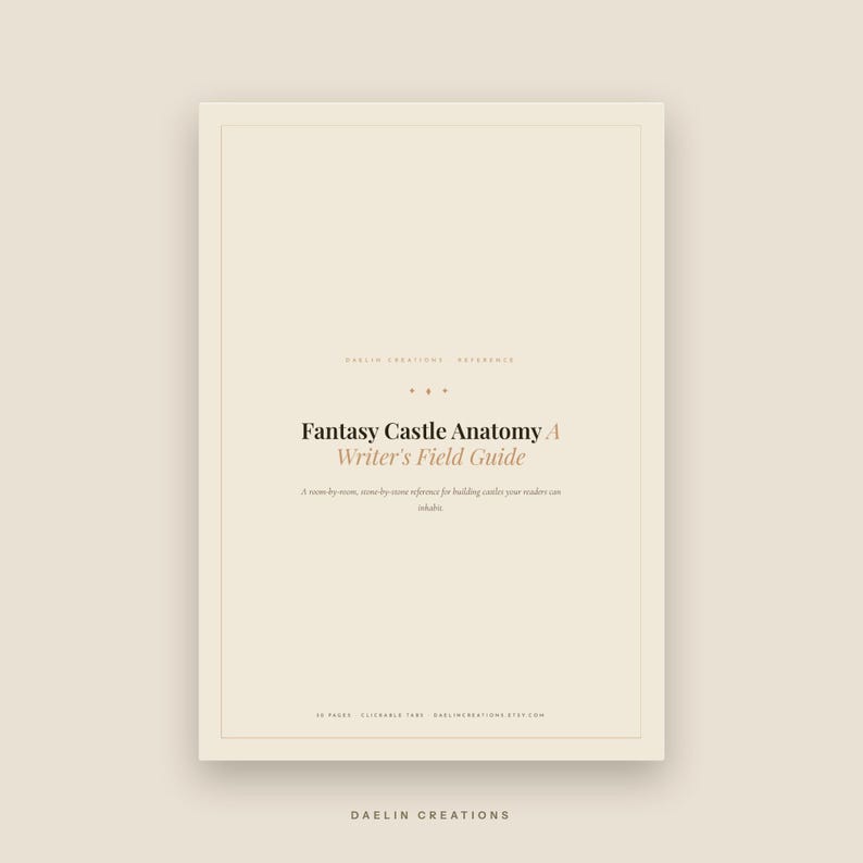Fantasy Castle Anatomy Writer's Field Guide — Rum-för-rum-referens för skönlitterära författare bild 3