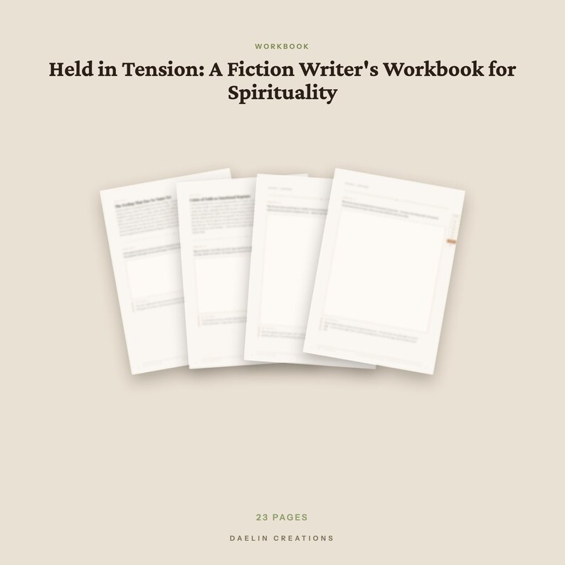 Spirituality & Faith | Held in Tension | Fiction Writer's Workbook | Printable PDF | GoodNotes Digital Download image 4