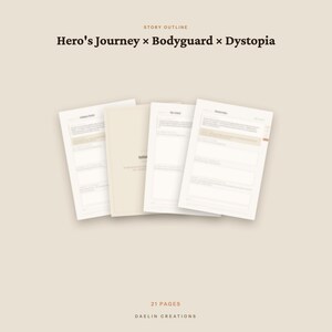 Bodyguard-Dystopie | Heldenreise-Ablaufdiagramm | Romanübersicht | GoodNotes-PDF Bild 4