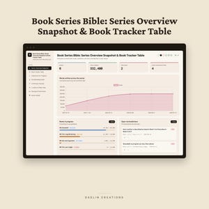 Series Overview Snapshot | Book Tracker Table | Continuity Checker| Worldbuilding Rules Tracker for Novel Authors image 2