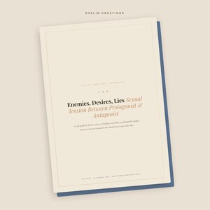 Guide d'écriture sur la tension sexuelle | Cahier d'exercices « Des ennemis à amants » | Antagoniste et protagoniste | PDF imprimable | PDF Goodnotes image 3