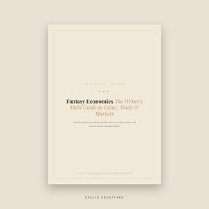 Fantasy Economics Writer's Reference Guide — Coins, Trade & Markets for Worldbuilders image 3