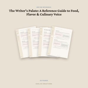 The Writer's Palate — Food & Culinary Craft Reference Guide for Fiction Writers | Printable PDF image 5