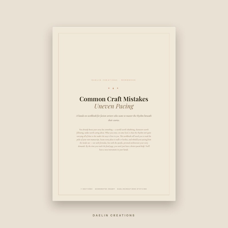 Guida al ritmo narrativo / Quaderno di esercizi di scrittura narrativa / Esercizi di tecnica narrativa sul ritmo della storia / Guida per scrittori in formato PDF stampabile / Download digitale per Goodnotes immagine 2