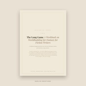 Quaderno di esercizi per la creazione di mondi fantasy / Quaderno di esercizi di scrittura stampabile in PDF / The Long Game / PDF per Goodnotes immagine 2