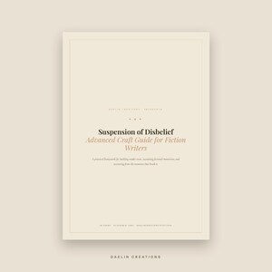 Suspensión de la incredulidad: Guía avanzada de técnicas narrativas para escritores / Inmersión, confianza del lector y lógica de la historia imagen 3