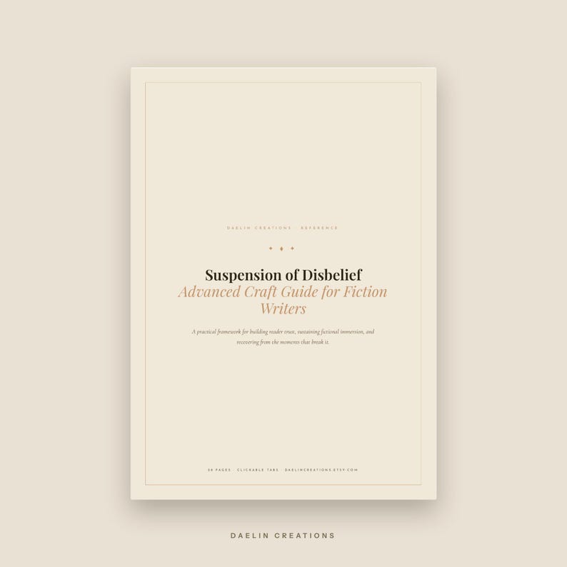 Suspensión de la incredulidad: Guía avanzada de técnicas narrativas para escritores / Inmersión, confianza del lector y lógica de la historia imagen 3
