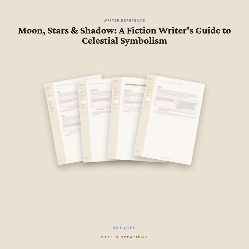 Moon, Stars and Shadow — Fiction Writer's Guide to Celestial Symbolism | Moon Phases, Astrology & Starlight Lore for Storytellers image 5
