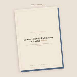 Lenguaje sensorial para escritores de suspense y thriller: guía de referencia de vocabulario técnico para escritores de ficción. imagen 3