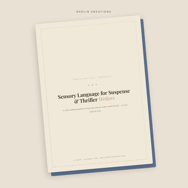 Lenguaje sensorial para escritores de suspense y thriller: guía de referencia de vocabulario técnico para escritores de ficción. imagen 3