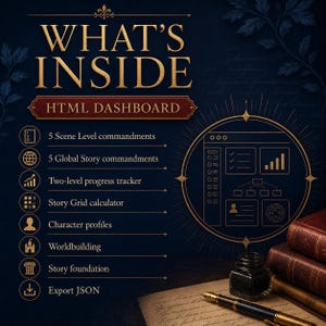 Story Grid Writer's Scene Planner, 5 Commandments Dashboard, Novel Outline Tool Bild 2