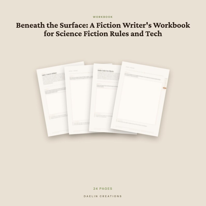 Arbeitsbuch zum Schreiben von Science-Fiction (druckbare PDF-Datei): Anregungen zum Weltenbau und zur Charakterentwicklung für Romanautoren Bild 4