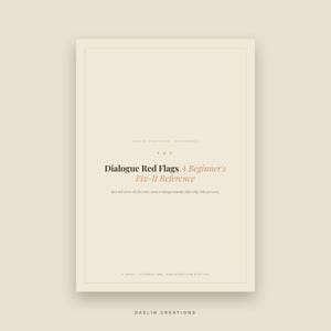 Guide de référence pour corriger les erreurs de dialogue les plus fréquentes chez les auteurs de fiction | Cahier d'exercices | PDF imprimable image 3