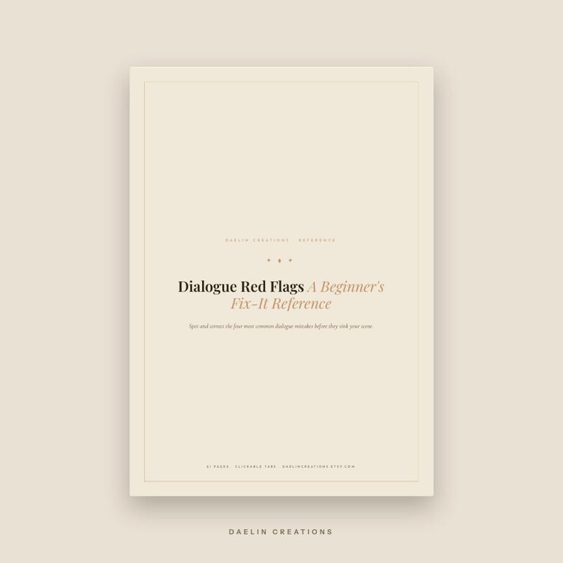 Guide de référence pour corriger les erreurs de dialogue les plus fréquentes chez les auteurs de fiction | Cahier d'exercices | PDF imprimable image 3