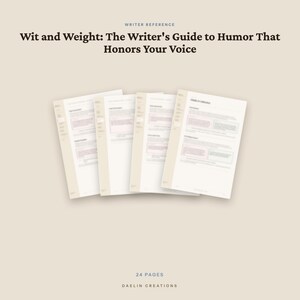 Comic Relief Writing Guide | Humor Craft Reference for Fiction Writers | Bathos, Dark Humor & Comic Timing | Printable PDF image 5