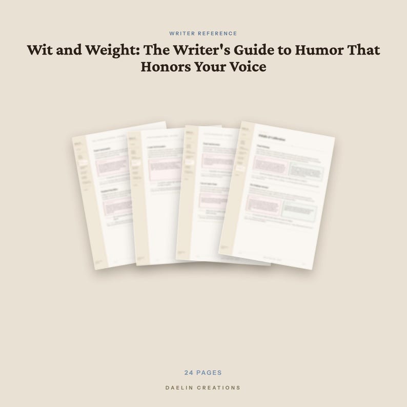 Comic Relief Writing Guide | Humor Craft Reference for Fiction Writers | Bathos, Dark Humor & Comic Timing | Printable PDF image 5