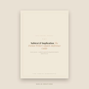 Subtext & Implikationen | Kurzanleitung | Zeigen statt Erzählen, Dialoge, Szenengestaltung | Romanplaner | Goodnotes PDF Bild 2
