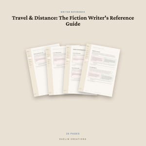 Travel and Distance Writer's Reference Guide — Fiction Craft Printable for World-Building & Scene Pacing image 5